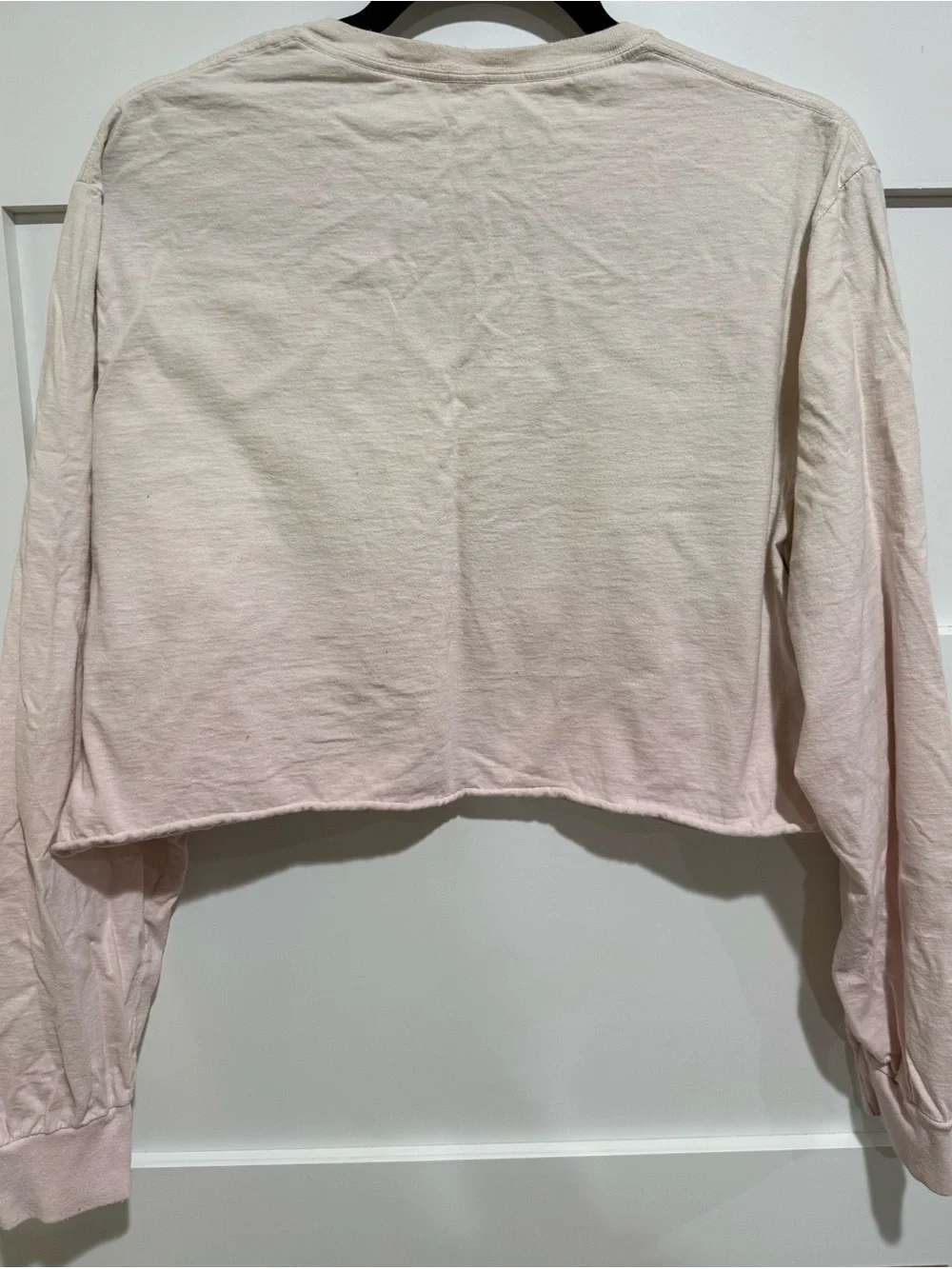 Taylor Swift Lover Pink Floral Cropped Long-Sleeve Top - Picture 4 of 5